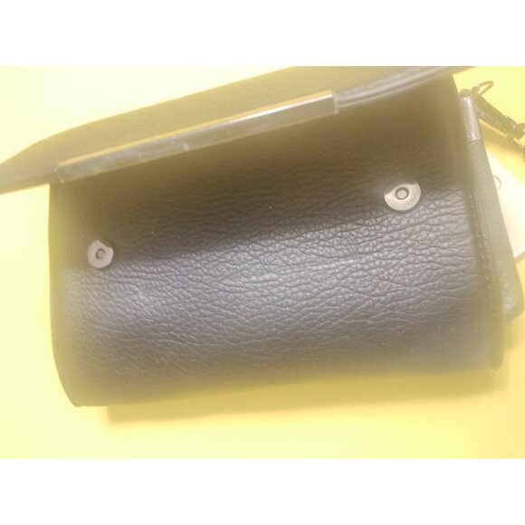 Cherie Bliss Black Leather Hand Bag/Purse Wrist strap & over the shoulder strap - Picture 4 of 7